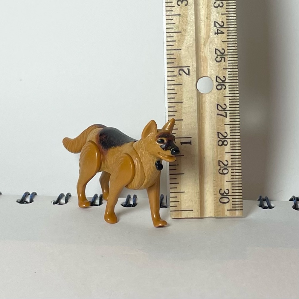 Playmobil Action Figure Dog Kids Toy Brown and Black German Shepherd Police Dog